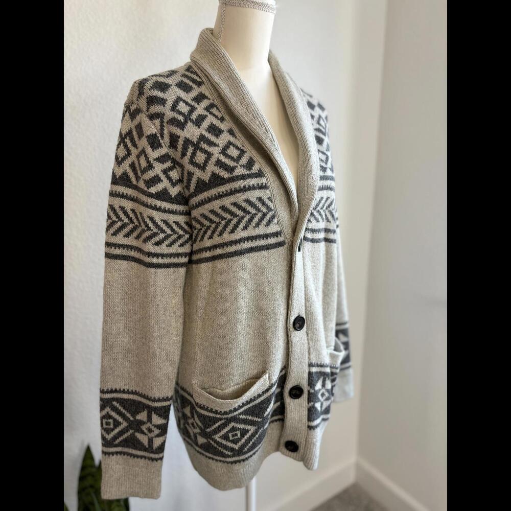 Abercrombie & Fitch Boho Gray Patterned Cardigan … - image 4